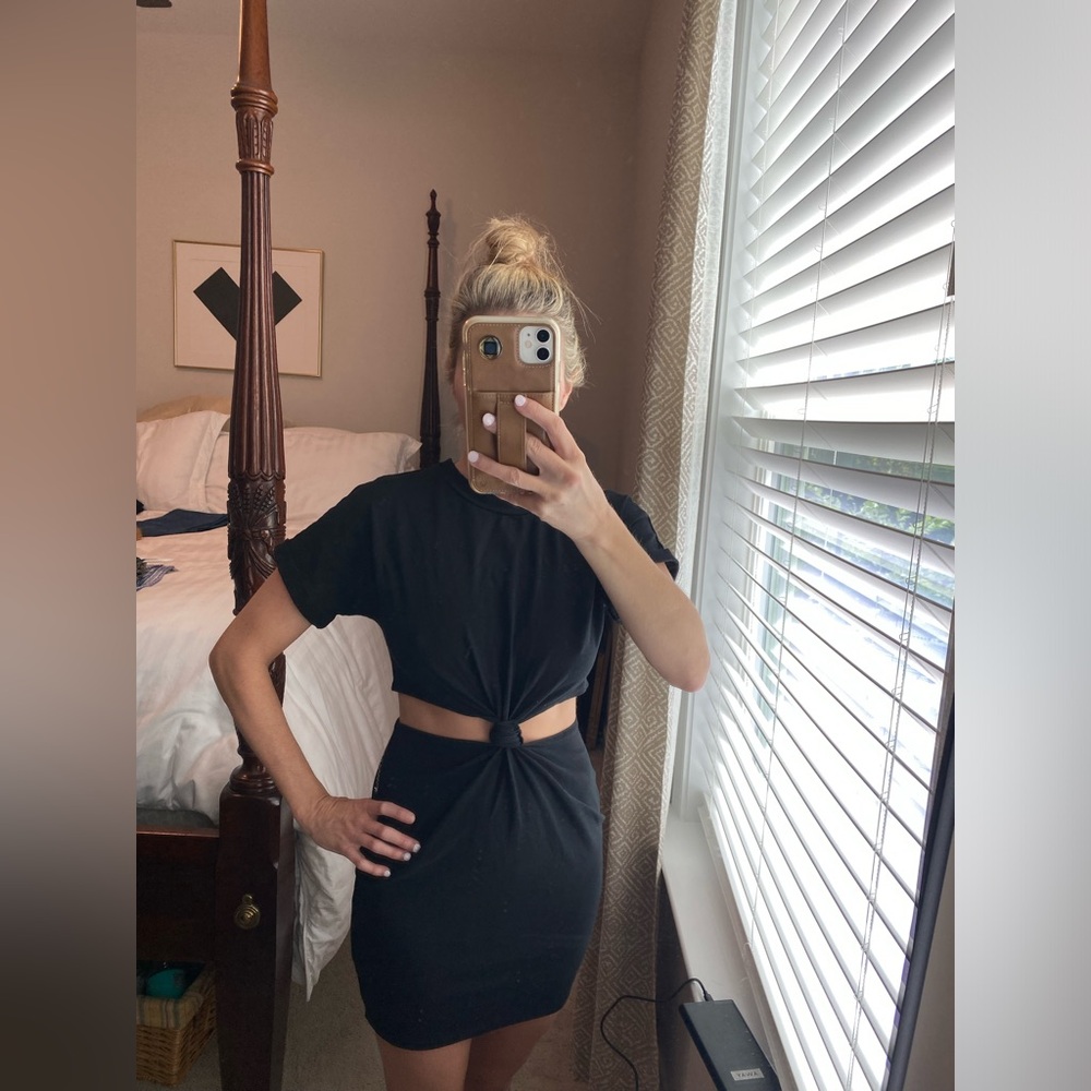 Lulus black cut out mini dress size xs